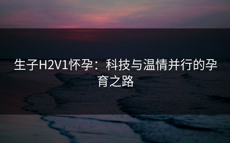 生子H2V1怀孕：科技与温情并行的孕育之路