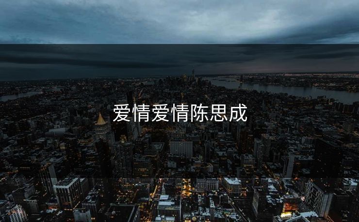 爱情爱情陈思成